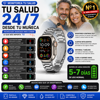 🚨S/119🚨🎉          GLUCOWATCH~ RELOJ INTELIGENTE S10 ULTRA 3 + AIRPODS PRO 2DA GENERACIÓN Y 7 CORREAS EXTRA 9 EN 1 🎉🔝FULL AMOLED 2026⌚🔋 𝗖𝗔𝗥𝗚𝗔 𝗜𝗡𝗔𝗟𝗔𝗠𝗕𝗥𝗜𝗖𝗔