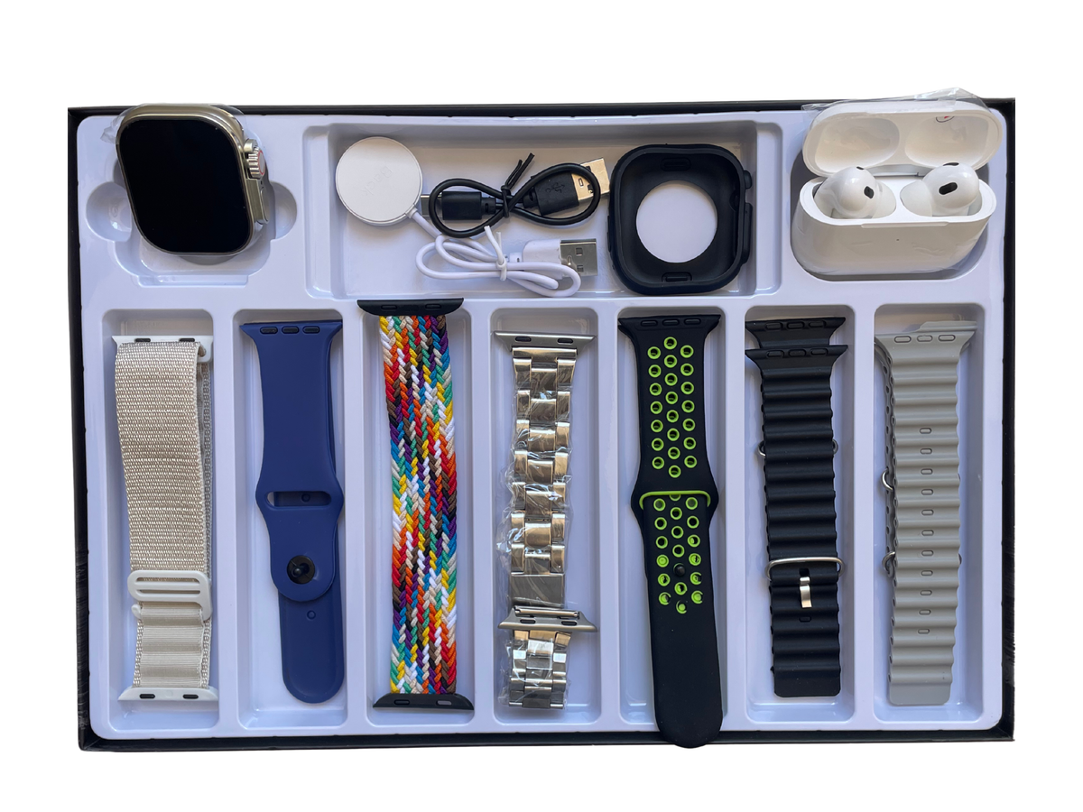 🚨GLUCOWATCH~ RELOJ INTELIGENTE S10 ULTRA 3 + AIRPODS PRO 3RA GENERACIÓN Y 7 CORREAS EXTRA TODO EN 1 🎉🔝FULL AMOLED 2026⌚🔋 𝗖𝗔𝗥𝗚𝗔 𝗜𝗡𝗔𝗟𝗔𝗠𝗕𝗥𝗜𝗖𝗔
