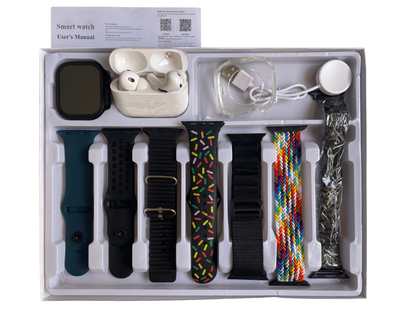 🚨GLUCOWATCH~ RELOJ INTELIGENTE S10 ULTRA 3 + AIRPODS PRO 3RA GENERACIÓN Y 7 CORREAS EXTRA TODO EN 1 🎉🔝FULL AMOLED 2026⌚🔋 𝗖𝗔𝗥𝗚𝗔 𝗜𝗡𝗔𝗟𝗔𝗠𝗕𝗥𝗜𝗖𝗔