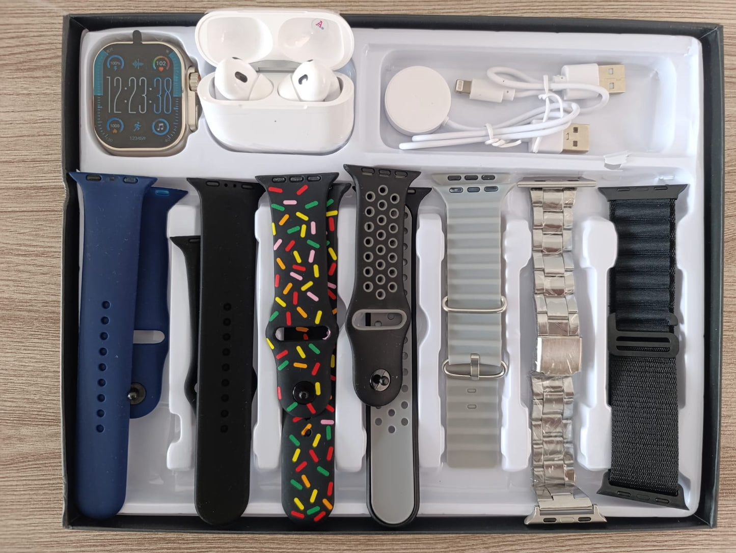 🚨S/119🚨🎉          GLUCOWATCH~ RELOJ INTELIGENTE S10 ULTRA 3 + AIRPODS PRO 2DA GENERACIÓN Y 7 CORREAS EXTRA 9 EN 1 🎉🔝FULL AMOLED 2026⌚🔋 𝗖𝗔𝗥𝗚𝗔 𝗜𝗡𝗔𝗟𝗔𝗠𝗕𝗥𝗜𝗖𝗔