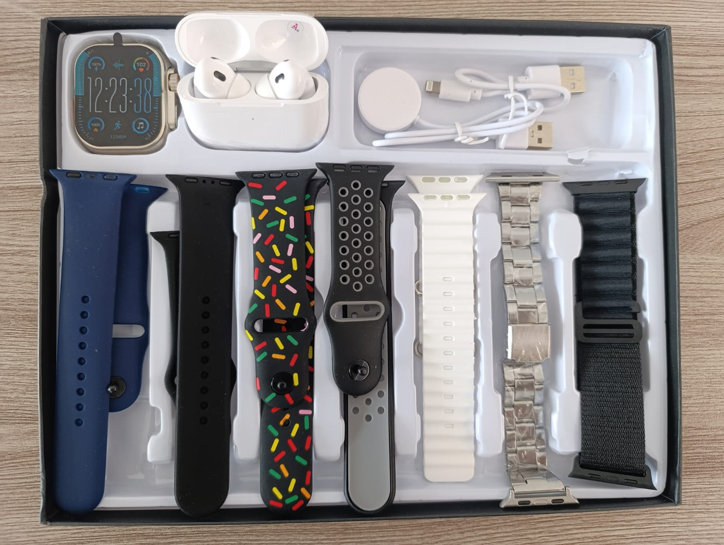 🚨S/119🚨🎉          GLUCOWATCH~ RELOJ INTELIGENTE S10 ULTRA 3 + AIRPODS PRO 2DA GENERACIÓN Y 7 CORREAS EXTRA 9 EN 1 🎉🔝FULL AMOLED 2026⌚🔋 𝗖𝗔𝗥𝗚𝗔 𝗜𝗡𝗔𝗟𝗔𝗠𝗕𝗥𝗜𝗖𝗔
